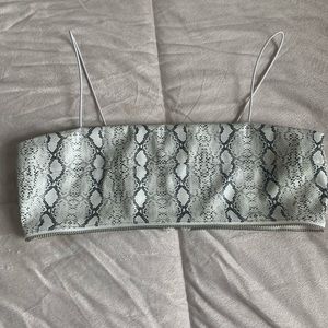 snakeskin bralette